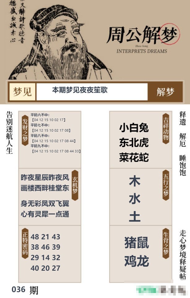 036期周公解梦贴[图]